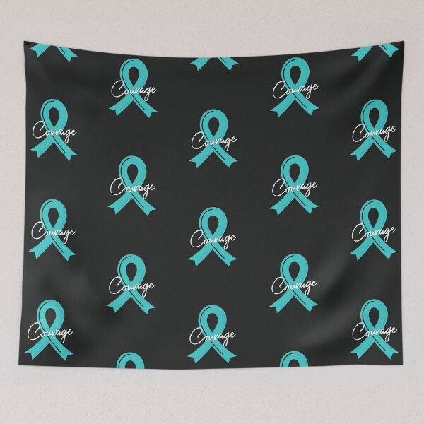 Item preview, Courage - Awareness Teal Ribbon Month designed and sold by MJDezigns.
