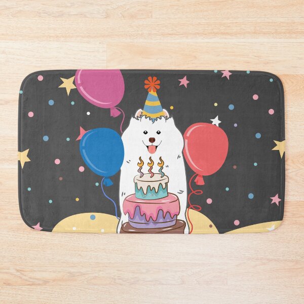 Item preview, Happy Birthday Samoyed designed and sold by Lulupainting.