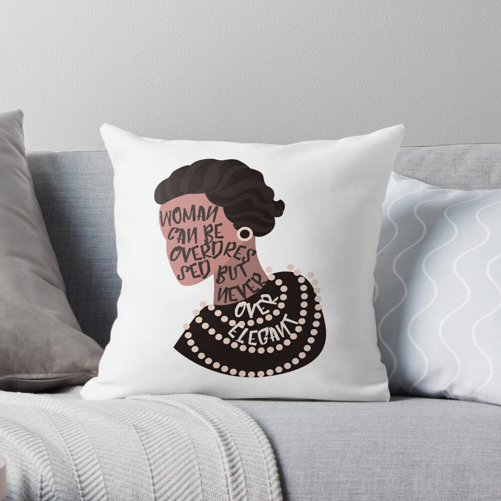 Abstract Coco Chanel Motivational Quote. | Throw Pillow