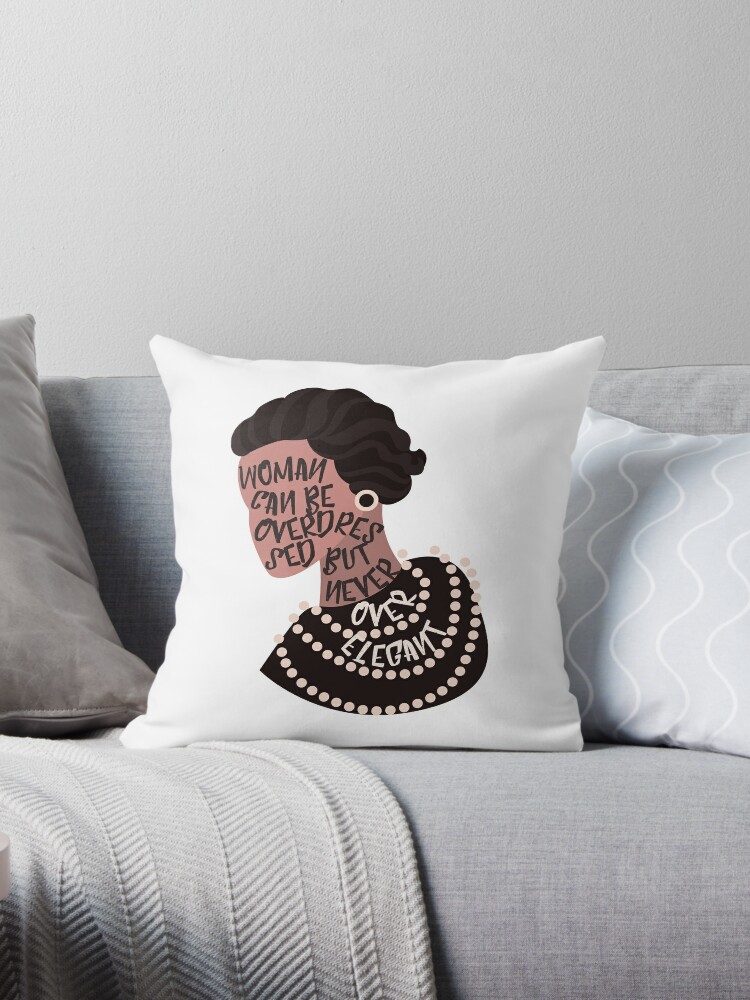 Abstract Coco Chanel Motivational Quote. | Throw Pillow