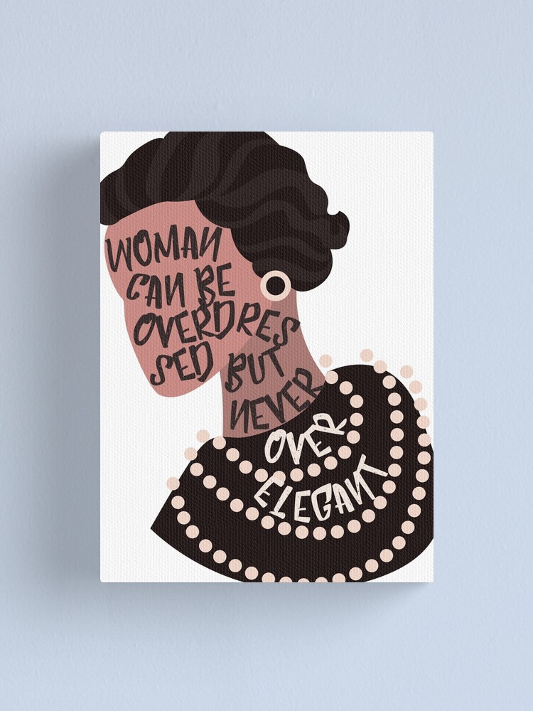  Coco Chanel Motivational Quote Canvas Wall Art