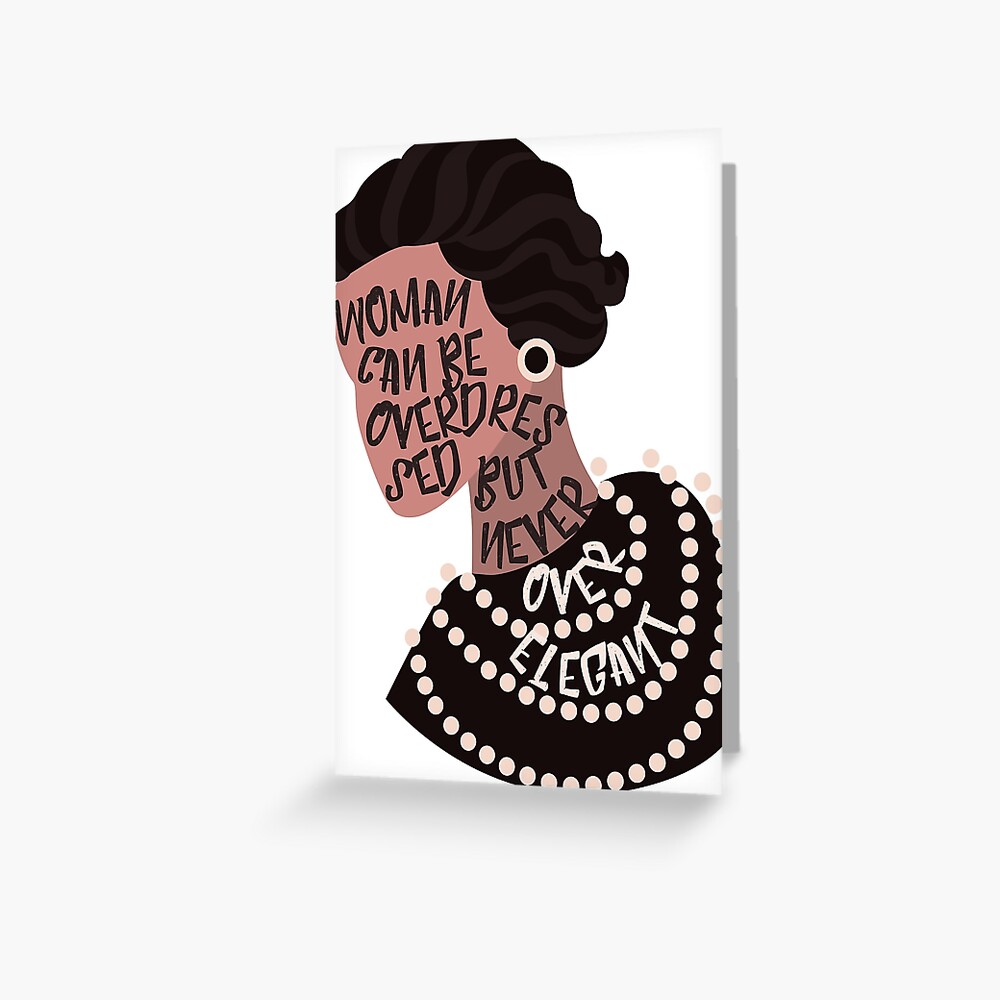 Feminist Coco Chanel Quote Greeting Card for Sale by katchula