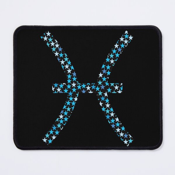 Item preview, Pisces Astrological Sign with Blue Stars in Black designed and sold by geraldineMS.