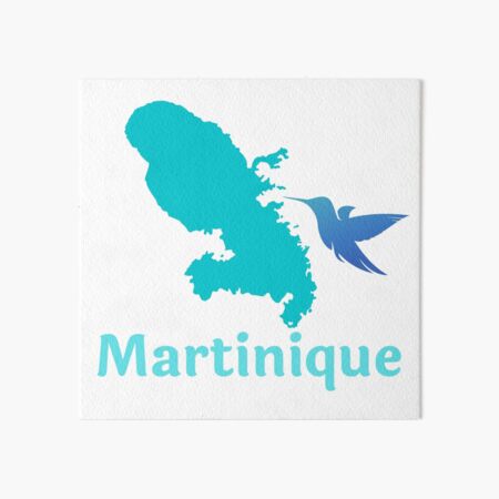 Aperçu de l'œuvre Carte de la Martinique 972 avec un colibri  créée et vendue par Dsjshop.