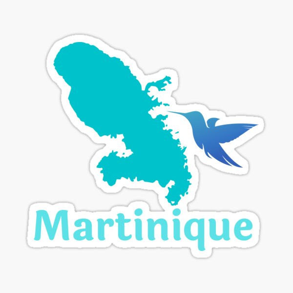 Item preview, Map of Martinique 972 with a hummingbird designed and sold by Dsjshop.