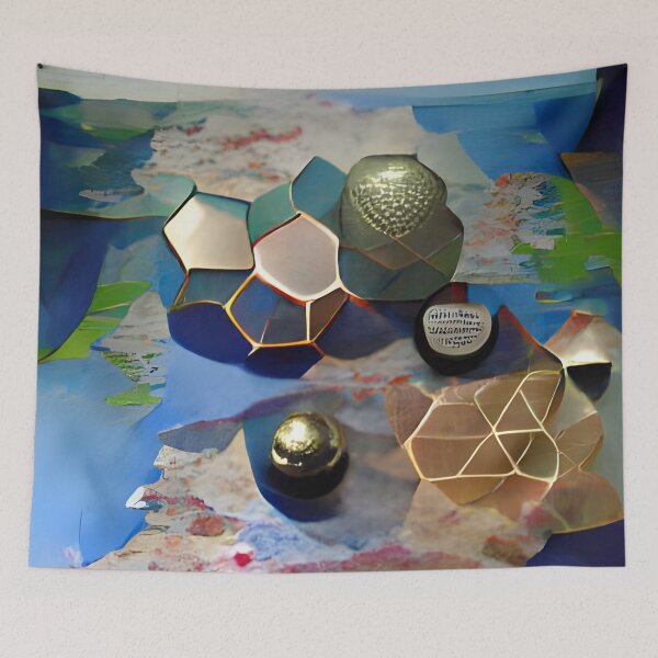 Item preview, hexagons; pentagons; globe; titanium pigments designed and sold by Mad-Boy.