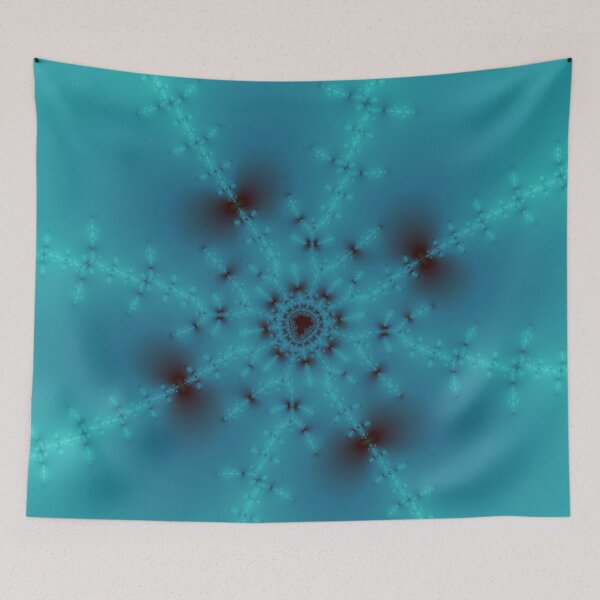 Item preview, Floral 2 | Green Blue Flower Fractal | Fractal Art designed and sold by JillyJ05.