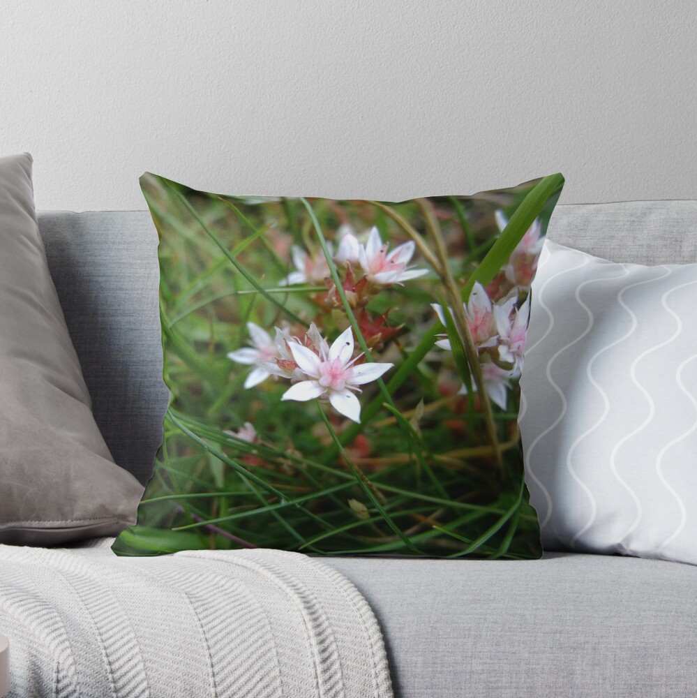 English stonecrop Throw Pillow