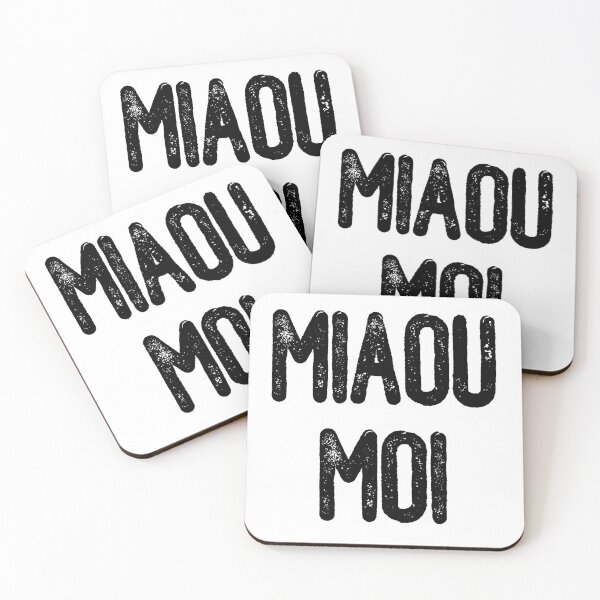Item preview, Miaou Moi (Black Text) designed and sold by meowmeup.