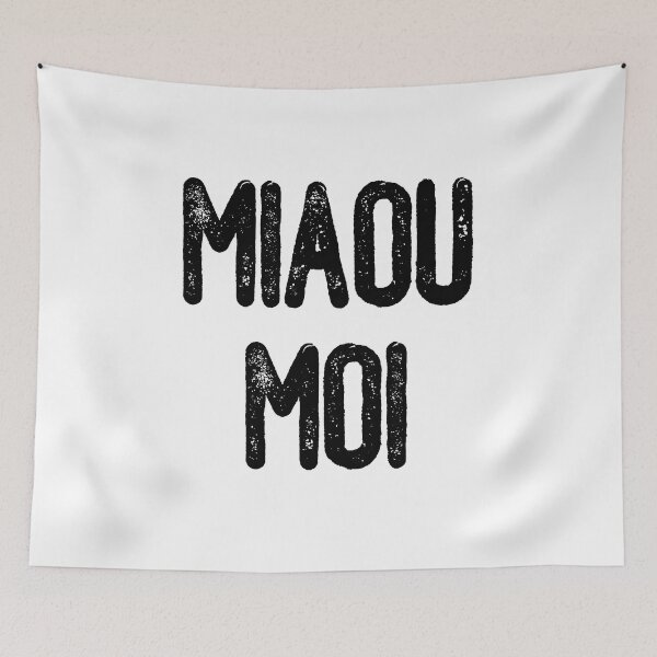 Item preview, Miaou Moi (Black Text) designed and sold by meowmeup.