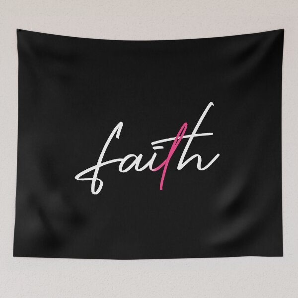 Item preview, Faith Pink Ribbon Christian Breast Cancer Awareness designed and sold by 2blackcherries.