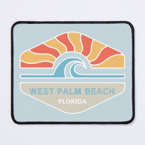 Item preview, West Palm Beach Florida FL Retro Beach Water Sunrise and Sunset designed and sold by palmettodigital.