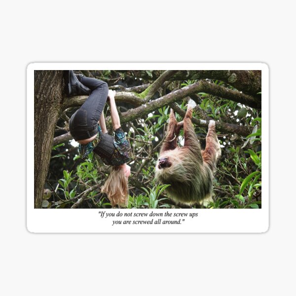 Item preview, A Sloth Screwing Down the Screw-ups Quotation  designed and sold by NovawayDirect.