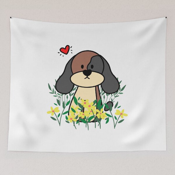 Item preview, Flower Pup Dog in Flowers designed and sold by Sweet-A-Dsignz.