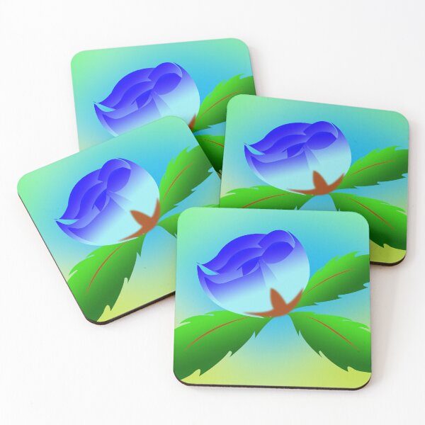 Item preview, Three leaves and a blue rose designed and sold by Bigrow.