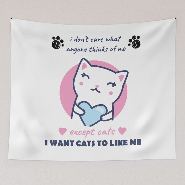 Item preview, I don't care what anyone think of me, except cats i want cats to like me, cat lover 2022 gifts designed and sold by BEE-CREATIVO.