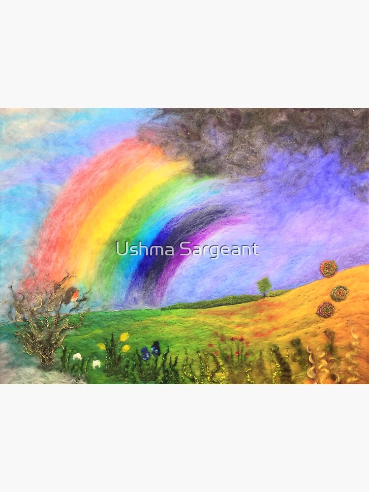 Artwork view, A Rainbow and a Robin designed and sold by Ushma Sargeant