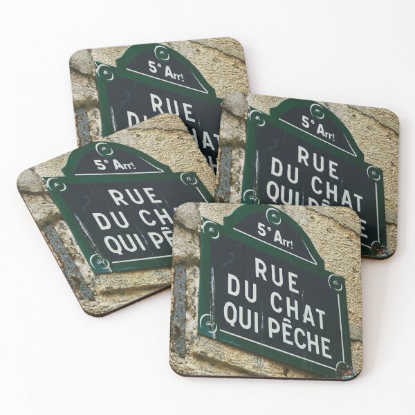 Item preview, Funny street name in Paris | The fishing cat street designed and sold by CarolinaReina.