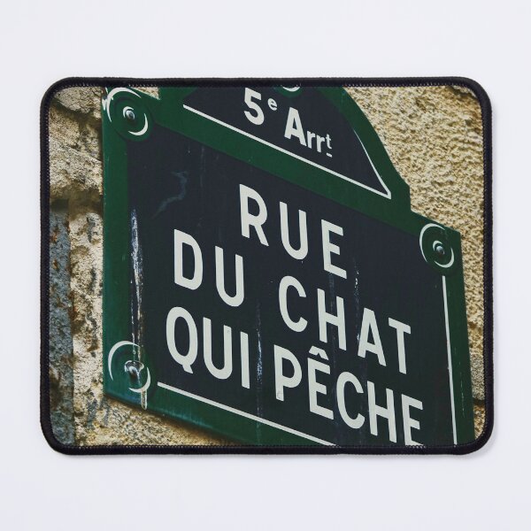 Item preview, Funny street name in Paris | The fishing cat street designed and sold by CarolinaReina.