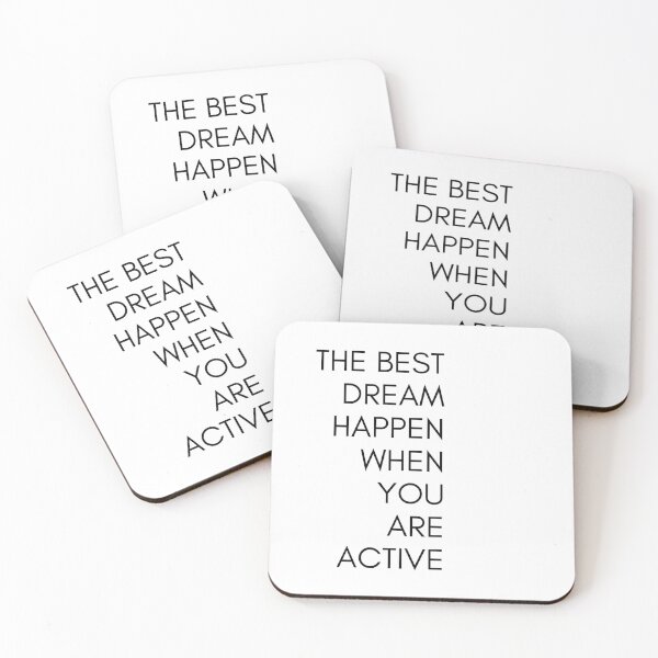 Item preview, the best dream happen when you are active,motivational quote designed and sold by behappysiempre.