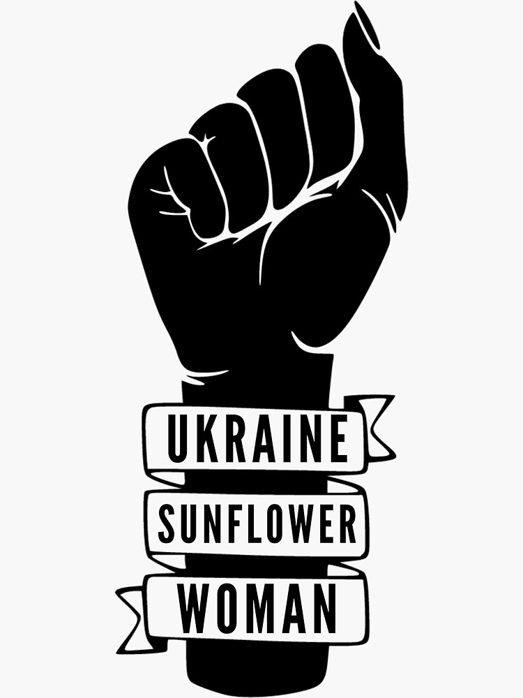 "Ukraine Sunflower Woman Ukraine Lady Sunflower Seeds" Sticker for Sale by FineArtSchool