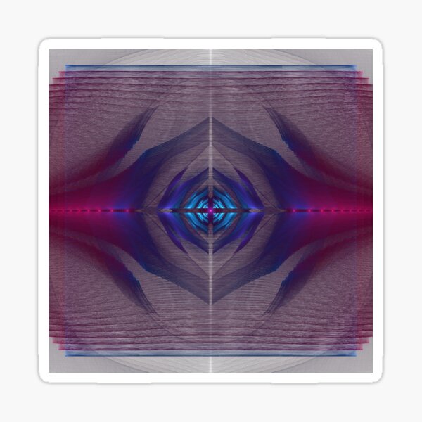 Fractal 104 white Sticker