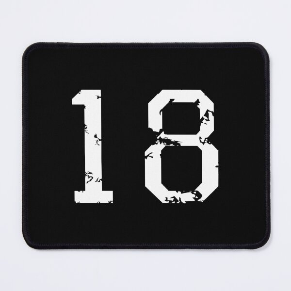 Item preview, Number Eighteen No. 18 (Two-Color) White Sticker designed and sold by cohenashl6.