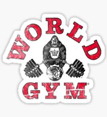Gorilla World Gym - distressed effect Sticker