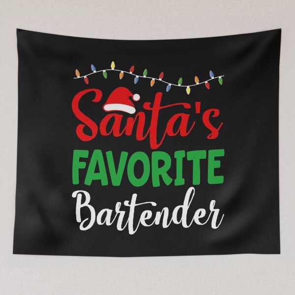 Item preview, Santa's Favorite Bartender designed and sold by Bendthetrend.