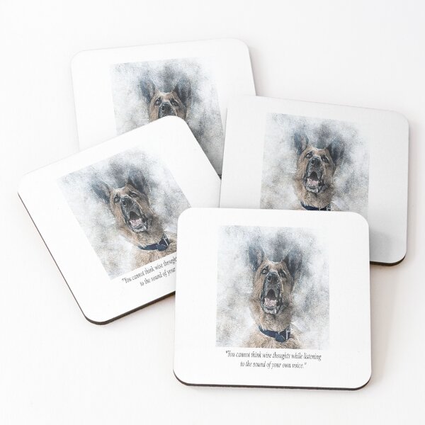 Item preview, Dog listening to the sound of its own barking too much Quotation  designed and sold by NovawayDirect.