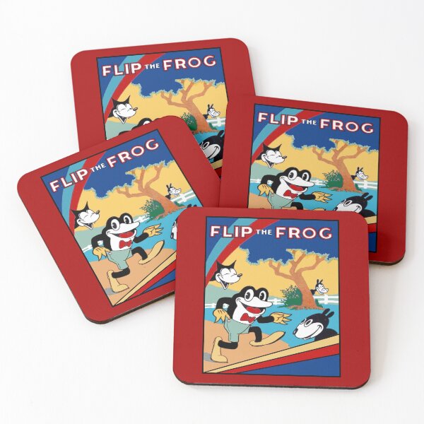 Item preview, FLIP The FROG : Vintage Cartoon Abstract Jumping With Friends Print designed and sold by posterbobs.