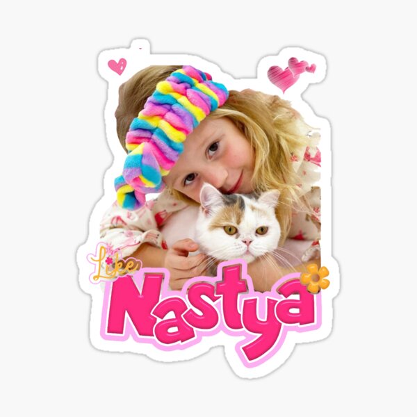 Nastya with cat Sticker