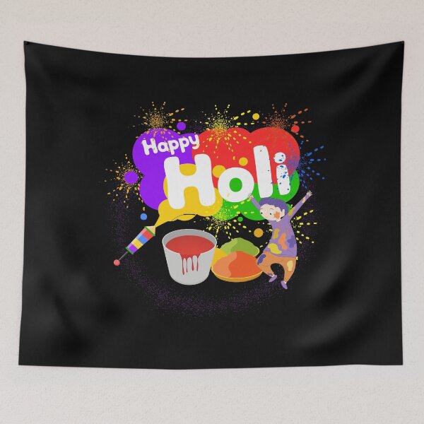 Item preview, Holi Festival of Colors Colours Spring Love 2022 Handprint decorations color splash designed and sold by PrixSympa.