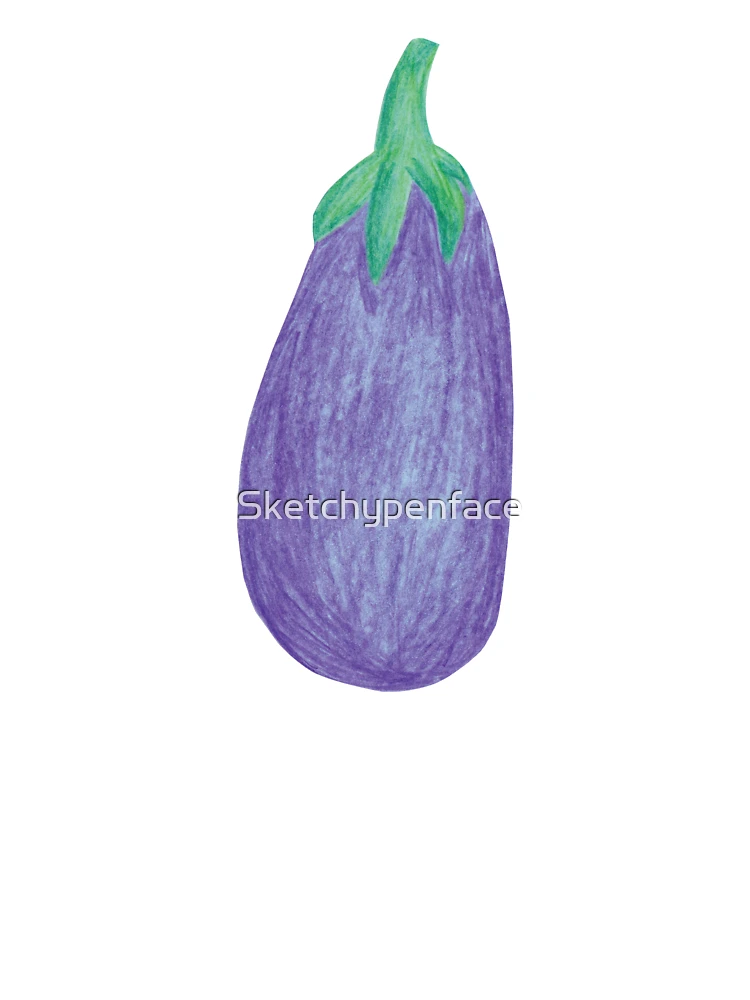 Eggplant Brinjal Healthy Vegetable Comments - Drawing Images Of Brinjal -  (608x980) Png Clipart Download