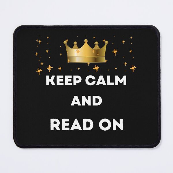 Item preview,  keep calm and read on golden crown and stars black and white designed and sold by Tshirtk.