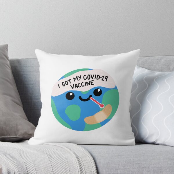 Item preview, I Got My Covid Vaccine Happy Earth Save the World designed and sold by crankycranium.