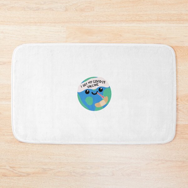 Item preview, I Got My Covid Vaccine Happy Earth Save the World designed and sold by crankycranium.