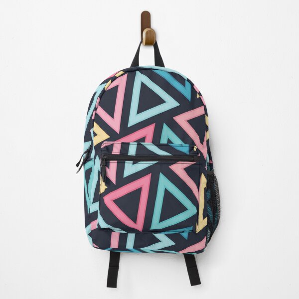 Item preview, Modern seamless pattern with colorful triangles on a dark background. designed and sold by toomi123.