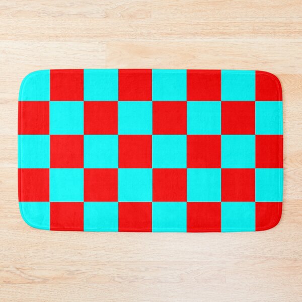 Item preview, Red and turquoise squares: pop of color, wow factor, decor, accent piece, gift idea designed and sold by Becky Hunter.