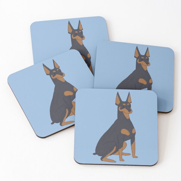 Item preview, Cute doberman dog cartoon illustration  designed and sold by Yarafantasyart.