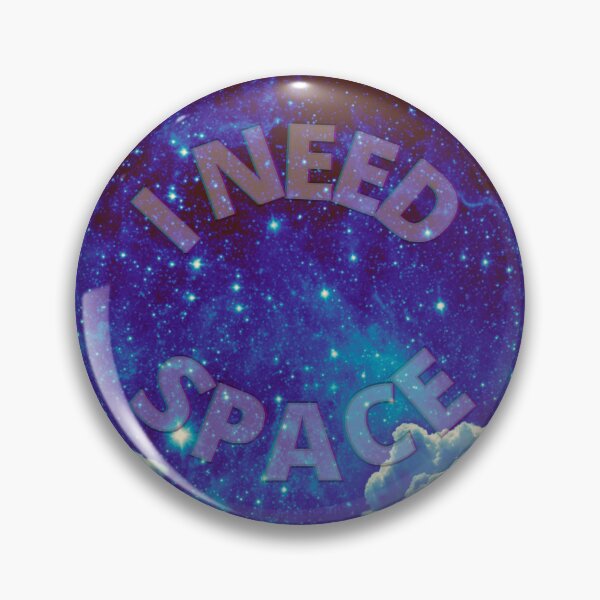 Item preview, I Need Space (Circle) - Blue Starry, Cloudy Galaxy designed and sold by Quirkdom.