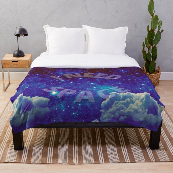 Item preview, I Need Space (Circle) - Blue Starry, Cloudy Galaxy designed and sold by Quirkdom.