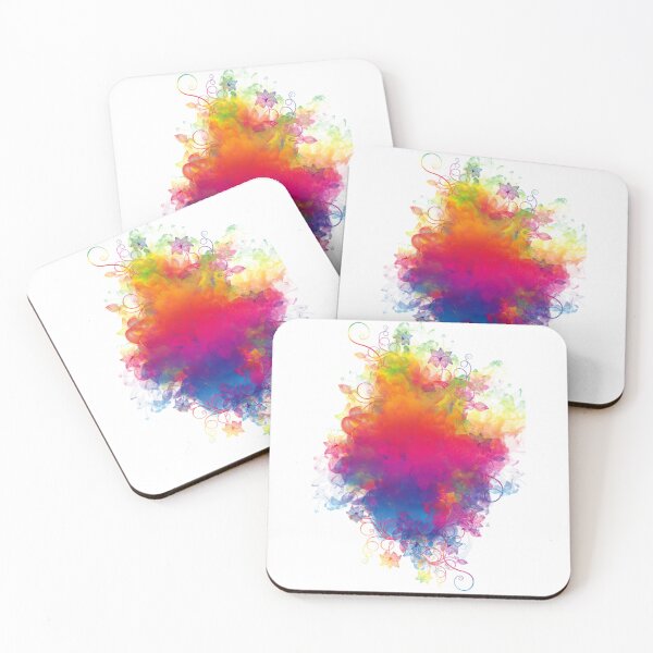 Item preview, Colorful flower illustration with rainbow  designed and sold by Nilima Bano ⭐⭐⭐⭐.