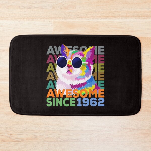 Item preview, Awesome Since 1962 Shirt Funny Cat Lover 60th Birthday Shirt  designed and sold by Christmas222.
