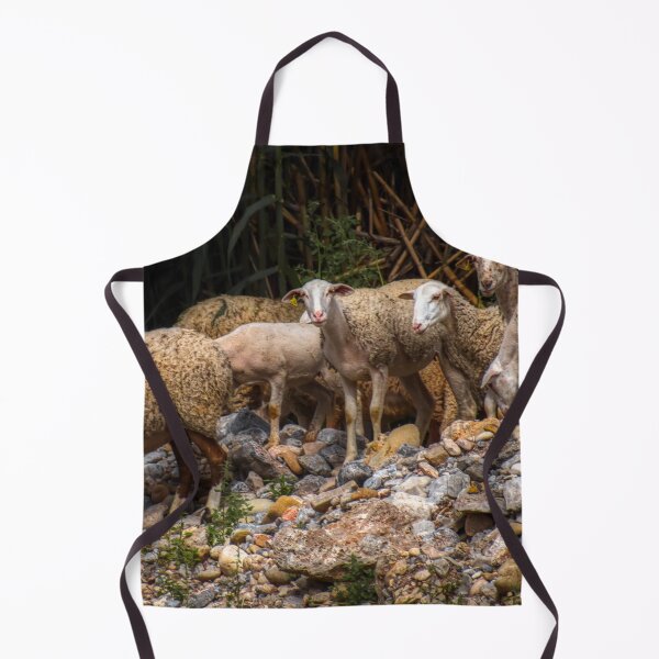 Item preview, Sheep by a lake with bamboo and stones designed and sold by janesg.