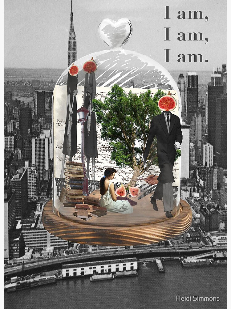 I Am I Am I Am the Bell Jar Quote, Sylvia Plath, Art Print 