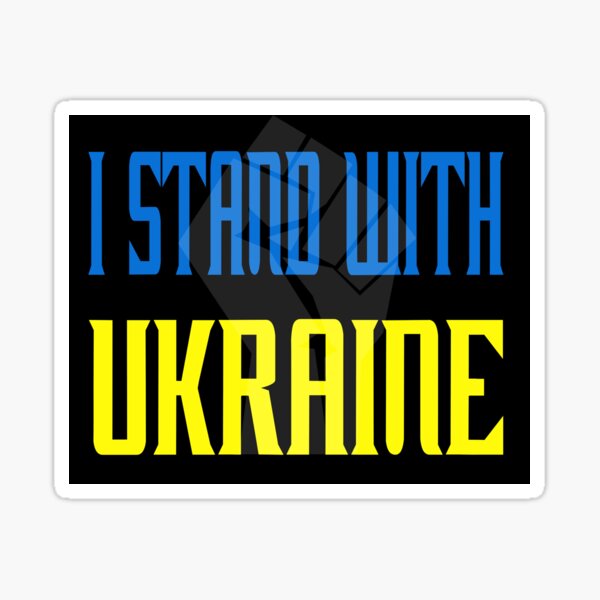 Item preview, I Stand with Ukraine Flag Colors Fist Support designed and sold by LordAudes.