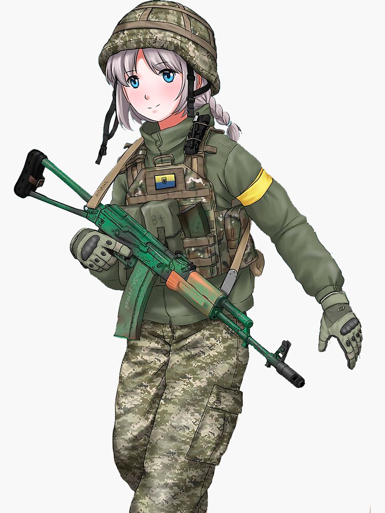 e-girl anime girl ukraine soldier draw - YouTube