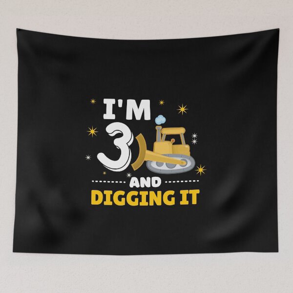 Item preview, Kids 3rd Birthday Digger construction truck party designed and sold by Sasikharn.