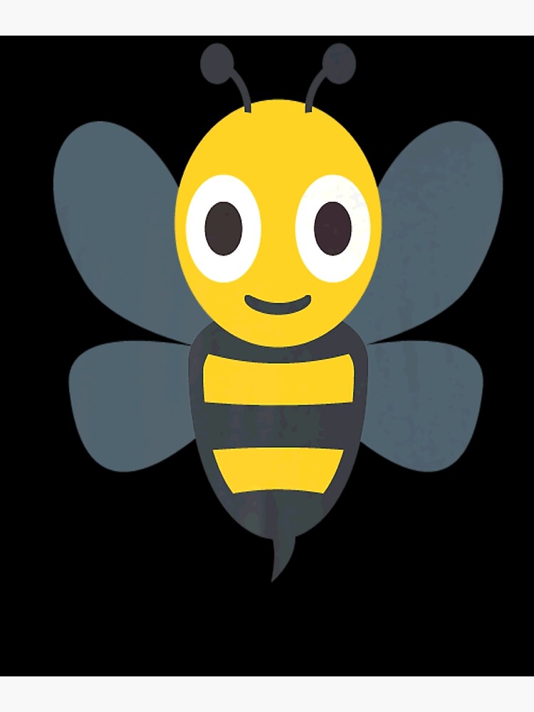 Bee Emoji Poster By Kathrinesandnes Redbubble